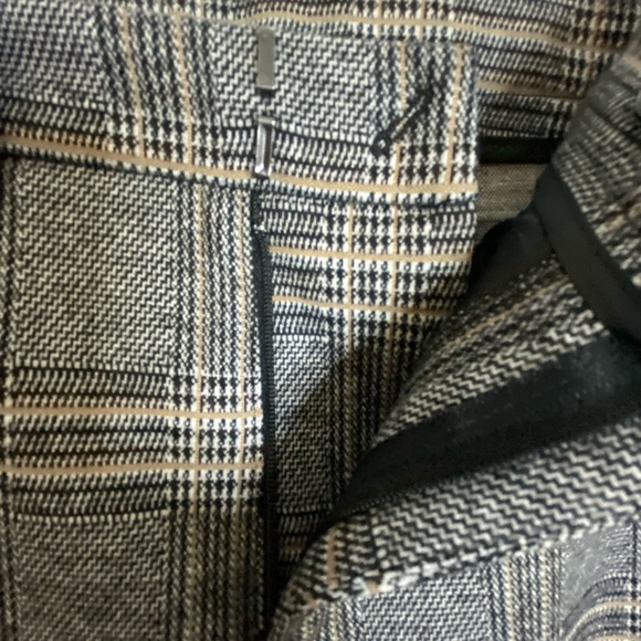 Core Life Neutral Soft Rayon Blend Plaid Office Career Stretch Pants. 30"x27" - Picture 6 of 16